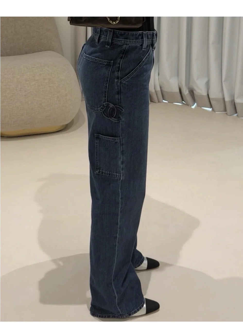 CHANEL 26P cargo jeans sz 38